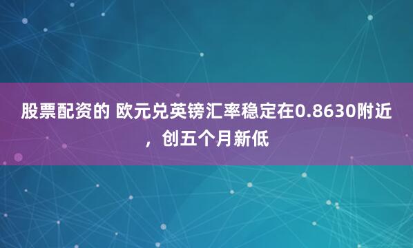 股票配资的 欧元兑英镑汇率稳定在0.8630附近，创五个月新低