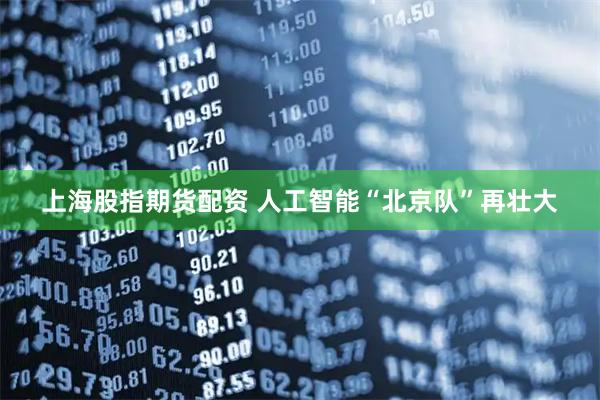 上海股指期货配资 人工智能“北京队”再壮大